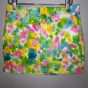 Bershka Floral Multicolor Skirt Watercolor Women’s Size Small